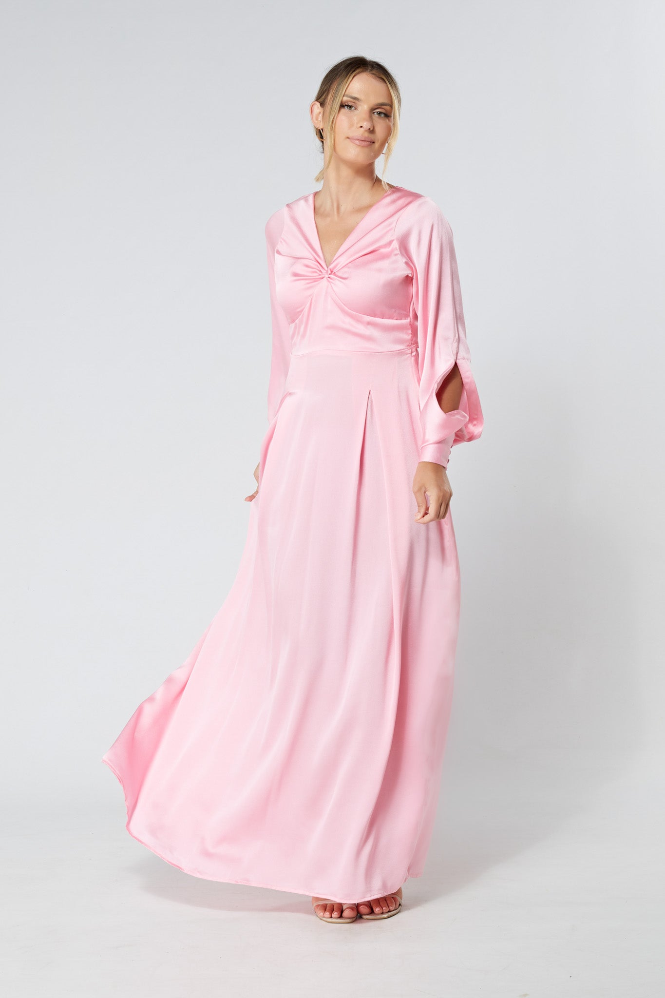 Delilah Rose Satin-Feel Crepe Maxi Dress