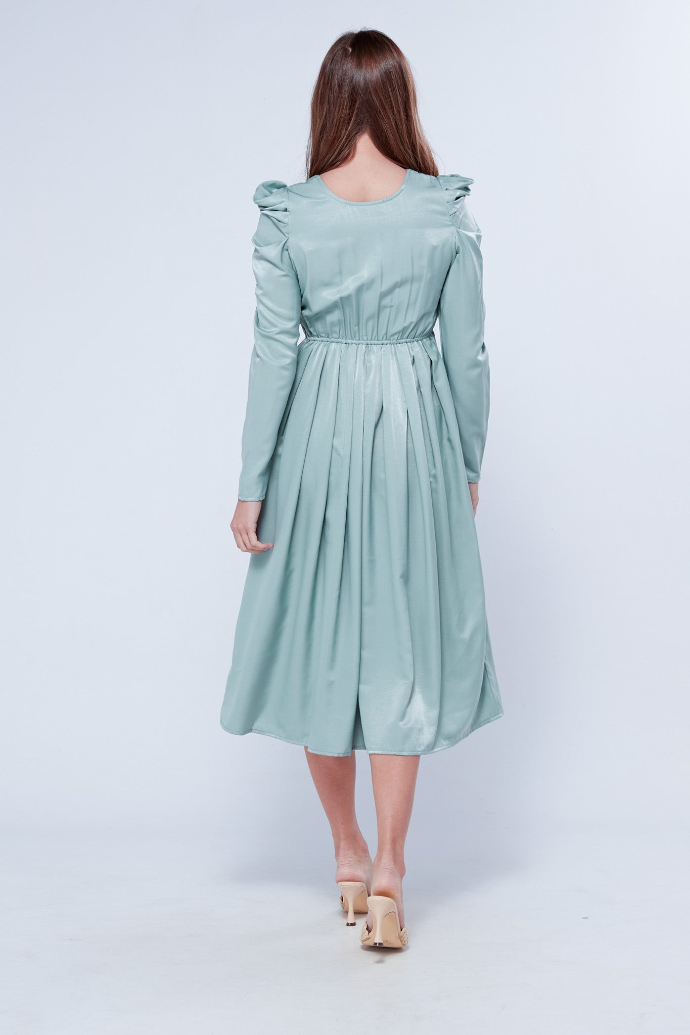 Harper Blue Shimmery Midi Dress