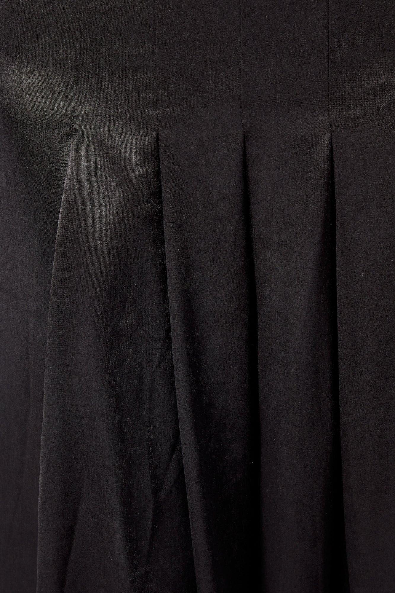 Delphine Black Pleated Skirt - TAHLIRA