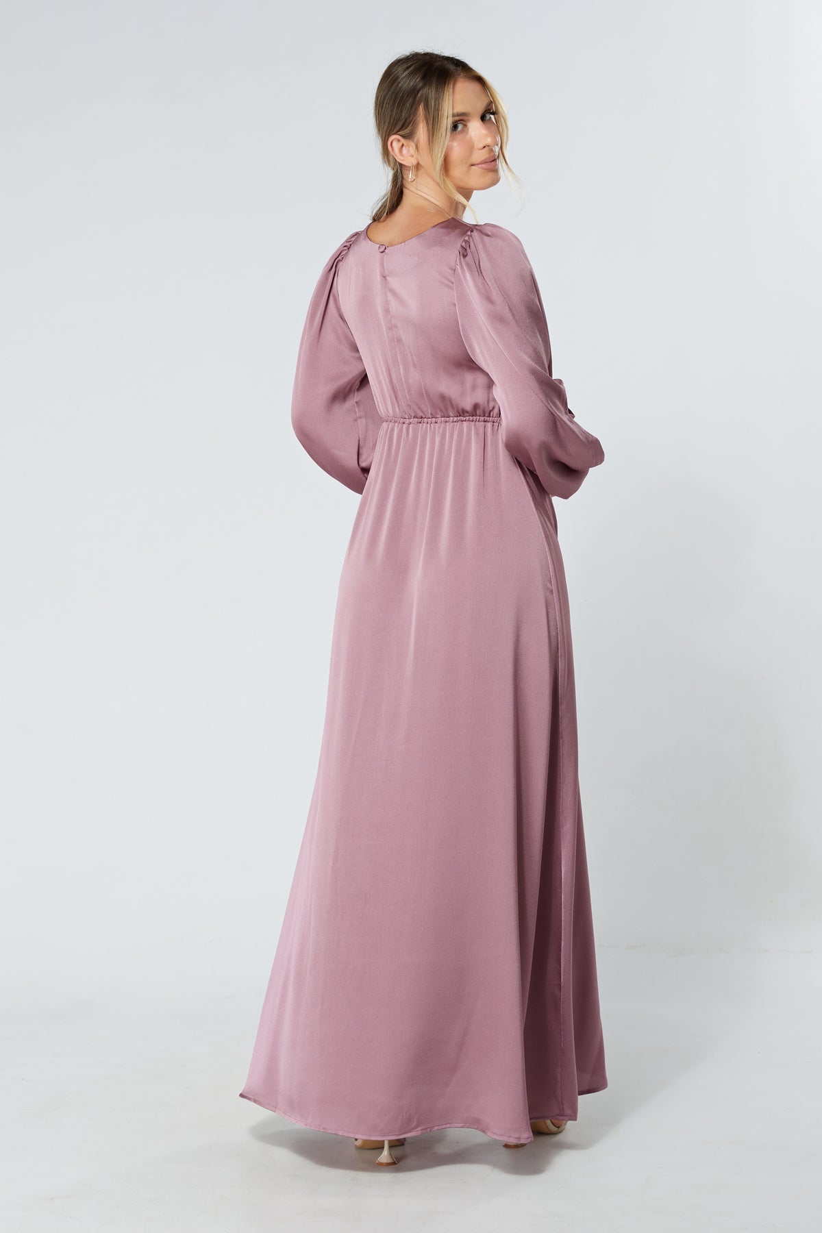 Lila Knotted Front Lilac Soft Crepe Maxi Dress
