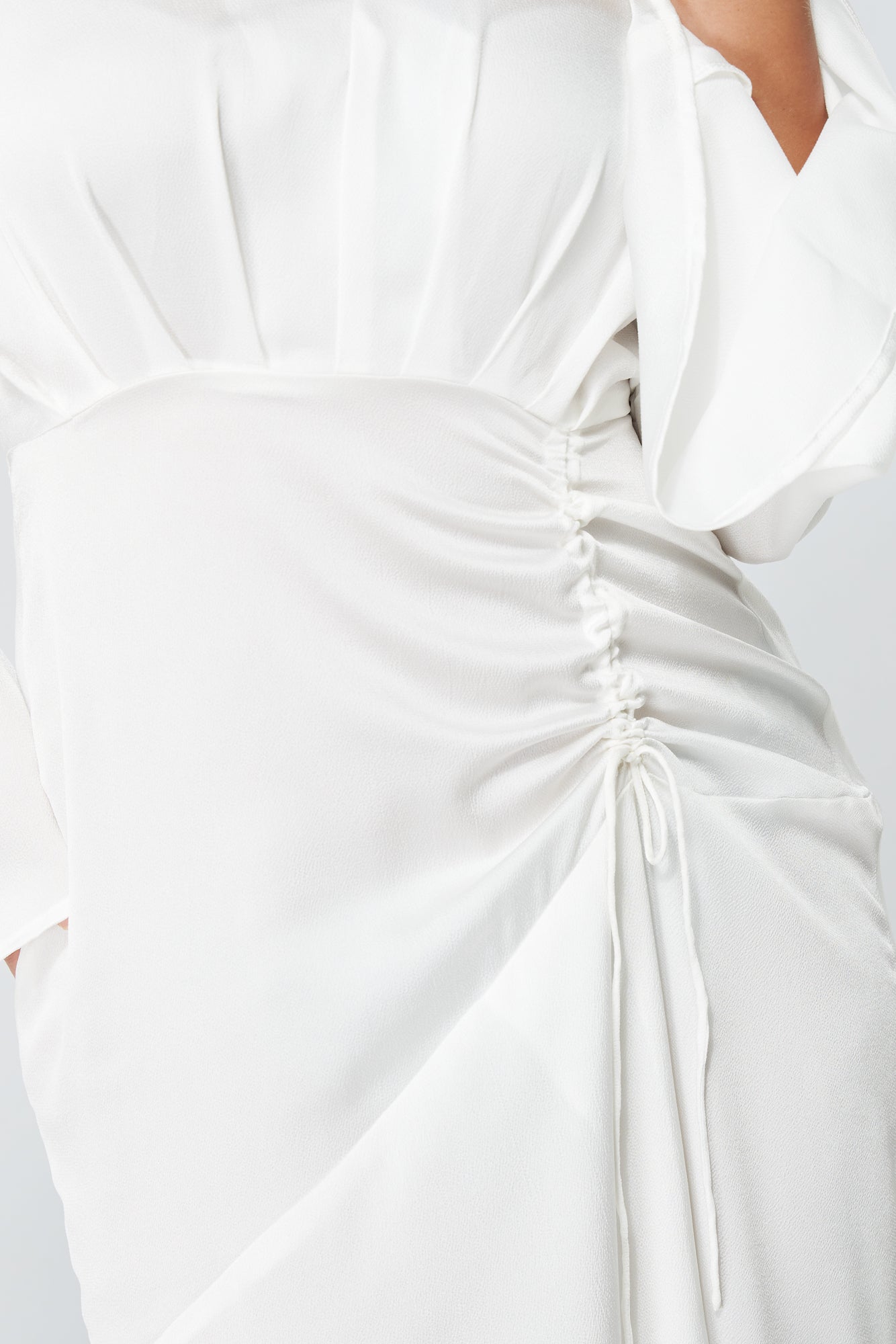 white kimono maxi dress Karen Millen Enamel Chain Detail Kimono Maxi Dress in Ivory
