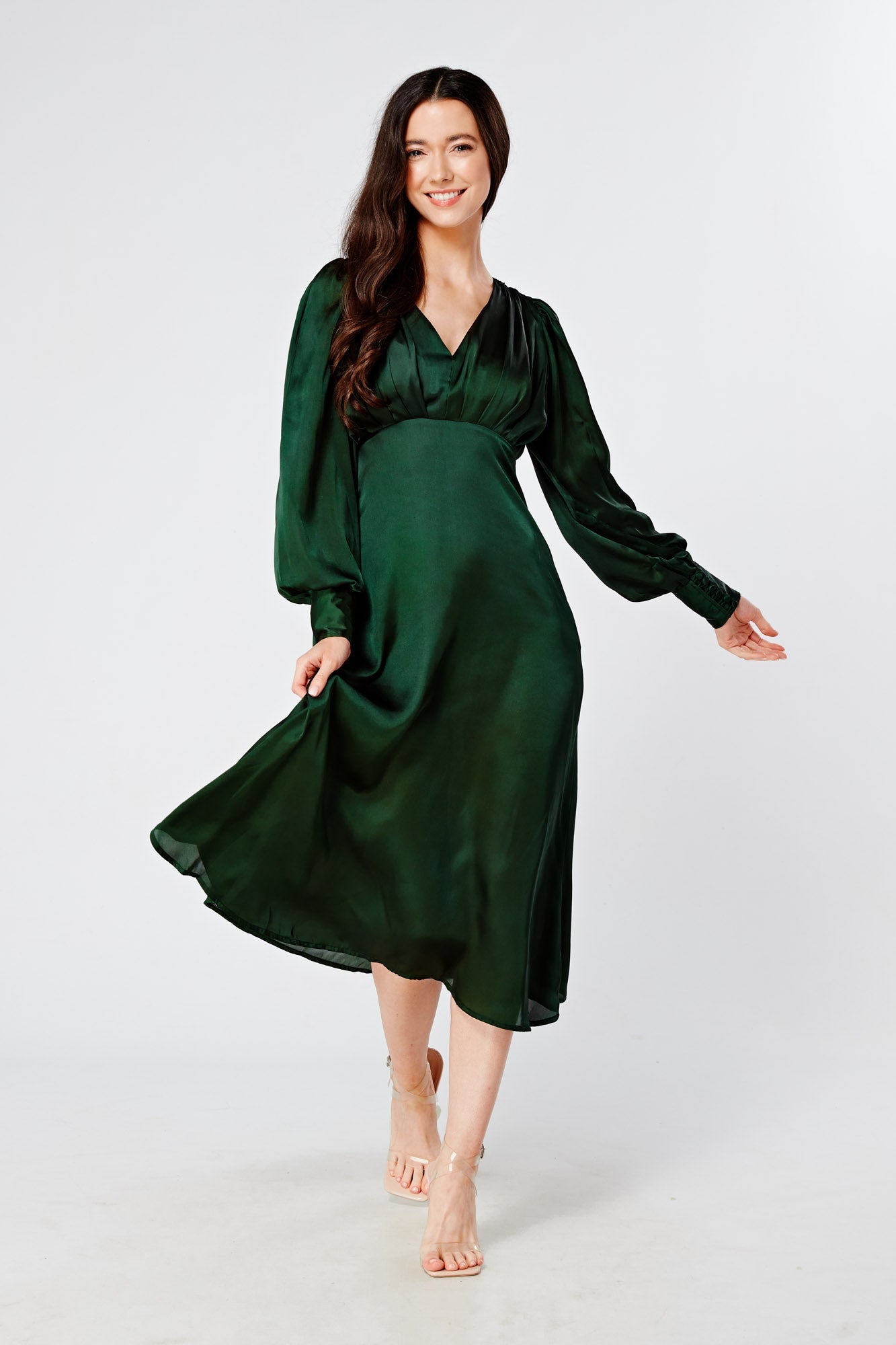 green emerald velvet dress Sies Marjan