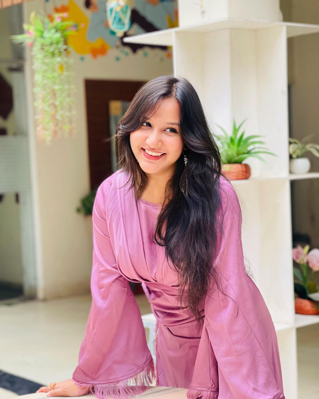 Amaya Lilac Satin Feel Crepe Maxi Dress With Ruched Body